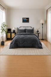 Dyzi 10.5 Tog Supersoft Microfibre Duvet - Coverless or Covered Set in Grey - Size: King - thumbnail 2