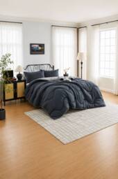 Dyzi 10.5 Tog Supersoft Microfibre Duvet - Coverless or Covered Set in Grey - Size: King - thumbnail 3