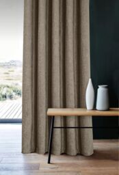Sundour Amberley Chenille Eyelet Curtains in Brown - Size: 117 cm width x 137 cm drop - thumbnail 3
