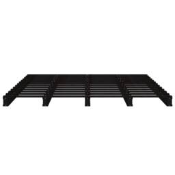 Berkfield Home Pallet Bed Black 120x190 cm Small Double Wood Pine - thumbnail 5