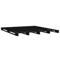 Berkfield Home Pallet Bed Black 120x190 cm Small Double Wood Pine - thumbnail 4