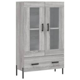 Berkfield Home Highboard Grey Sonoma 69.5x31x115 cm Engineered Wood - thumbnail 3