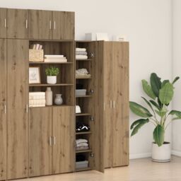 Berkfield Home Highboard Artisan Oak 30x42.5x185 cm Engineered Wood in Brown - thumbnail 4