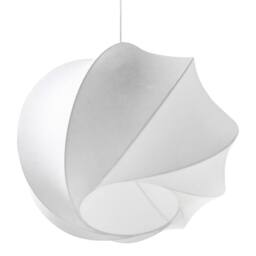 Wyld and Coco Faux Silk Pendant Lamp White Handmade Modern Ceiling Light - thumbnail 6