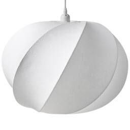 Wyld and Coco Faux Silk Pendant Lamp White Handmade Modern Ceiling Light - thumbnail 2