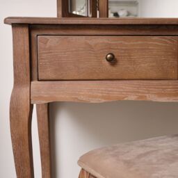 Melody Maison Dark Wood 2 Drawer Dressing Table - Ashwell Range in Dark Brown - thumbnail 6