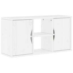 Berkfield Home 4 Piece TV Units with Storage ODDA White Solid Wood Pine - thumbnail 7