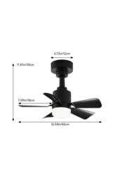 Living and Home Sophisticated LED Ceiling Fan Light in Black - thumbnail 3