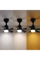 Living and Home Sophisticated LED Ceiling Fan Light in Black - thumbnail 6