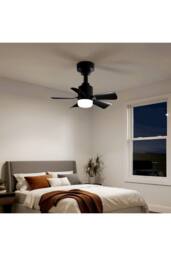 Living and Home Sophisticated LED Ceiling Fan Light in Black - thumbnail 4
