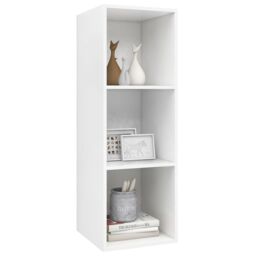 Berkfield Home Wall-mounted TV Cabinet White 37x37x107 cm Engineered Wood - Size: 37 x 37 x 107 cm - thumbnail 3