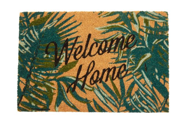Orsina Winter Palm Doormat in Green - Size: 100 cm diameter - image 1