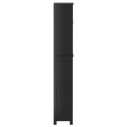 Berkfield Home Over-the-Toilet Storage BERG Black 60x27x164.5 cm Solid Wood - thumbnail 5