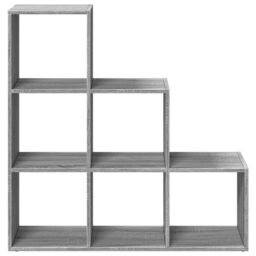 Berkfield Home Room Divider Bookcase¬†3-Tier¬†Grey Sonoma 99x29x99 cm Engineered Wood in Grey - Size: 99 x 29 x 99 cm - thumbnail 5