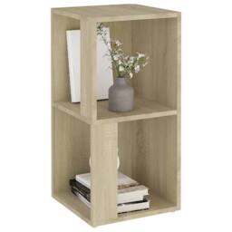 Berkfield Home Decorative Corner Cabinet Sonoma Oak 33x33x67 cm Engineered Wood in Light Brown - Size: 33 x 33 x 67 cm - thumbnail 4