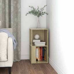Berkfield Home Decorative Corner Cabinet Sonoma Oak 33x33x67 cm Engineered Wood in Light Brown - Size: 33 x 33 x 67 cm - thumbnail 1