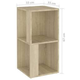 Berkfield Home Decorative Corner Cabinet Sonoma Oak 33x33x67 cm Engineered Wood in Light Brown - Size: 33 x 33 x 67 cm - thumbnail 7