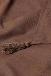 Homescapes Cotton Rajput Ribbed Throw in Chocolate - Size: 225 cm x 255 cm - thumbnail 5