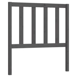 Berkfield Home Bed Headboard Grey 96x4x100 cm Solid Wood Pine - Size: 96 x 4 x 100 cm - thumbnail 2