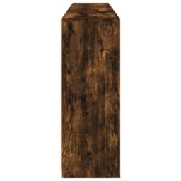 Berkfield Home Sideboard with LED Lights Smoked Oak 181.5x37x100 cm in Brown - thumbnail 7