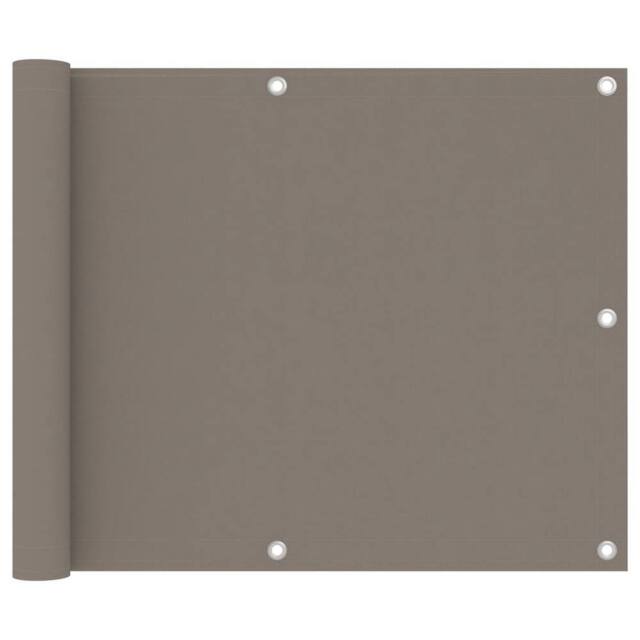 Berkfield Home Balcony Screen Taupe 75x400 cm Oxford Fabric in Beige - image 1