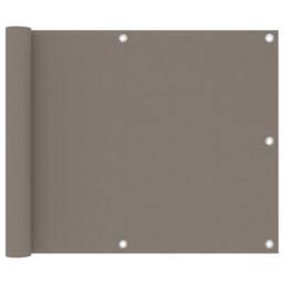 Berkfield Home Balcony Screen Taupe 75x400 cm Oxford Fabric in Beige - thumbnail 1