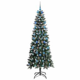 Berkfield Home Elegant Artificial Christmas Tree with 300 LEDs Green 86 x 86 x 210 cm - thumbnail 4