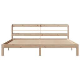 Berkfield Home Bed Frame with Headboard without Mattress 180x200 cm Super King in Light Tan - thumbnail 4