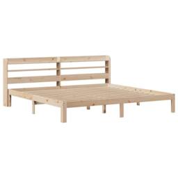 Berkfield Home Bed Frame with Headboard without Mattress 180x200 cm Super King in Light Tan - thumbnail 3