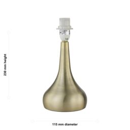 First Choice Lighting Romana - Antique Brass 23cm Touch Operated Table Lamp Base in Bronze - thumbnail 2
