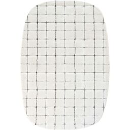 The Rug Shop UK White Modern Geometric Shaggy Easy To Clean White Area Rug - Size: 160 cm x 230 cm - thumbnail 4