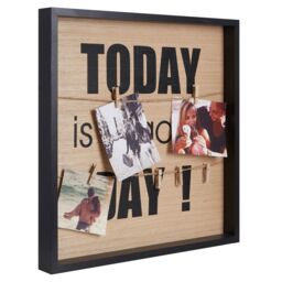 Orsina Luxe Today Is A Good Day Peg Photo Frame, Durable Picture Holder With MDF Construction, Wooden Image Holder in Brown - thumbnail 3