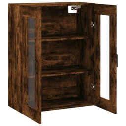 Berkfield Home Wall Mounted Cabinet Smoked Oak 69.5x34x90 cm in Brown - thumbnail 6