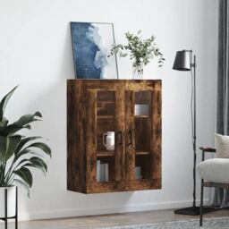 Berkfield Home Wall Mounted Cabinet Smoked Oak 69.5x34x90 cm in Brown - thumbnail 3