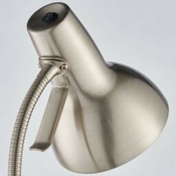 Loops Standing Floor & Table Lamp Set Satin Nickel Adjustable Neck Living Room Light in Metallics - thumbnail 3