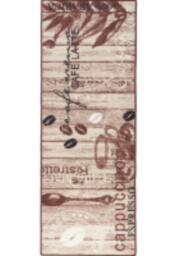 THE RUGS Design Velours Kitchen Runner Rug Non Slip Durable Comfort Mat in Brown - Size: 67 cm x 180 cm - thumbnail 1