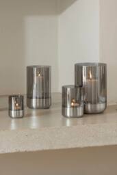 Blomus CALMA Lantern S - Stainless Steel matt, Glass Smoke in Silver - thumbnail 4