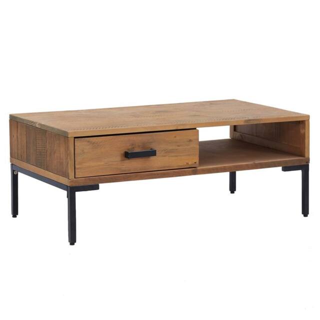 Berkfield Home Coffee Table 90x50x35 cm Solid Pinewood in Brown - Size: 90 x 50 x 35 cm - image 1