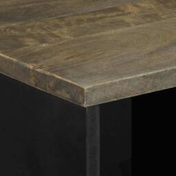 Berkfield Home Sideboard 80x33x75 cm Solid Wood Mango in Black - Size: 80 x 33 x 75 cm - thumbnail 6