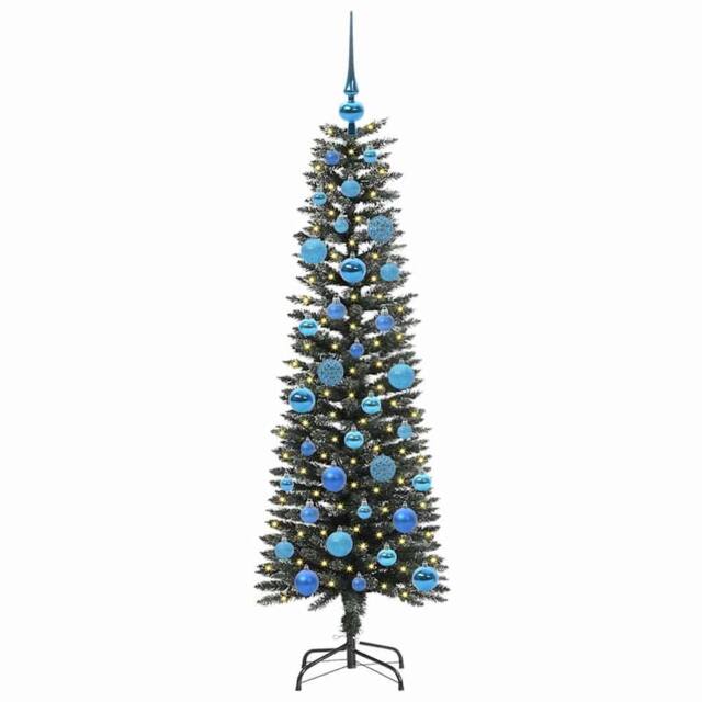 Berkfield Home Elegant Artificial Christmas Tree with 150 LEDs Green 43 x 43 x 150 cm - image 1