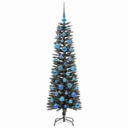 Berkfield Home Elegant Artificial Christmas Tree with 150 LEDs Green 43 x 43 x 150 cm - thumbnail 4