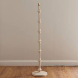 Netlighting Carnaby Almond White Floor Lamp Grey Fabric Zigzag Shade 35cm B22 - thumbnail 4