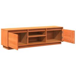 Berkfield Home TV Cabinet Wax Brown 140x35x40 cm Solid Wood Pine - Size: 140 x 35 x 40 cm - thumbnail 9