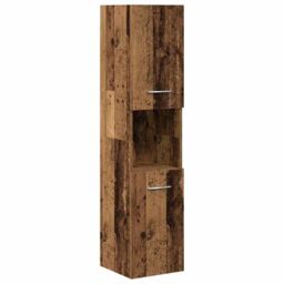 Berkfield Home 4 Piece Bathroom Furniture Set Old Wood Engineered Wood in Brown - thumbnail 6