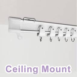 FLAVORA Ceiling Mounted 5M Bendable Curtain Track Rail in White - Size: 10 - thumbnail 2
