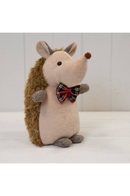 KDMD Furry Hedgehog with Bow Tie Doorstop in Brown - image 1