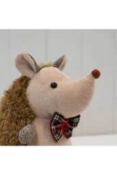 KDMD Furry Hedgehog with Bow Tie Doorstop in Brown - thumbnail 2