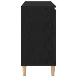 Berkfield Home Gorgeous Black Oak Sideboard - 101x35x60 cm - Made of Engineered Wood - Size: 101 x 35 x 60 cm - thumbnail 8