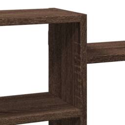 Berkfield Home Wall Shelf Brown Oak 129x18x42 cm Engineered Wood - Size: 129 x 18 x 42 cm - thumbnail 7