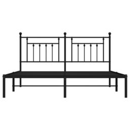Berkfield Home Metal Bed Frame with Headboard Black 160x200 cm - thumbnail 6